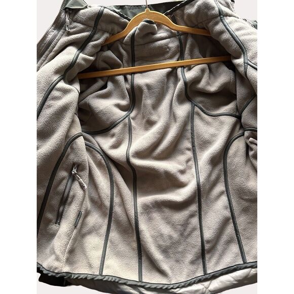 Equi Theme Womens Coat Jacket Removable Liner Zip Pockets Green Tan XS bv - Picture 8 of 10